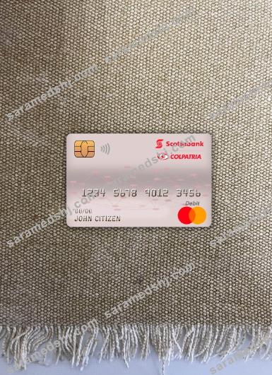 Colombia Scotiabank colpatria bank master debit card photolook front